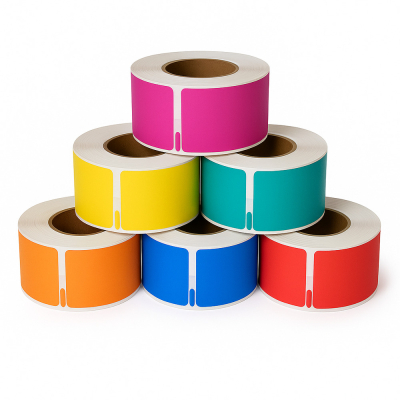 Dymo 99010 kompatible etiketter regenboogpakket, 28 x 89mm, 6x 130 etiketter