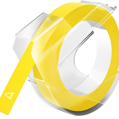 Dymo S0898170 kompatibel labeltape hvid på gul 9mm